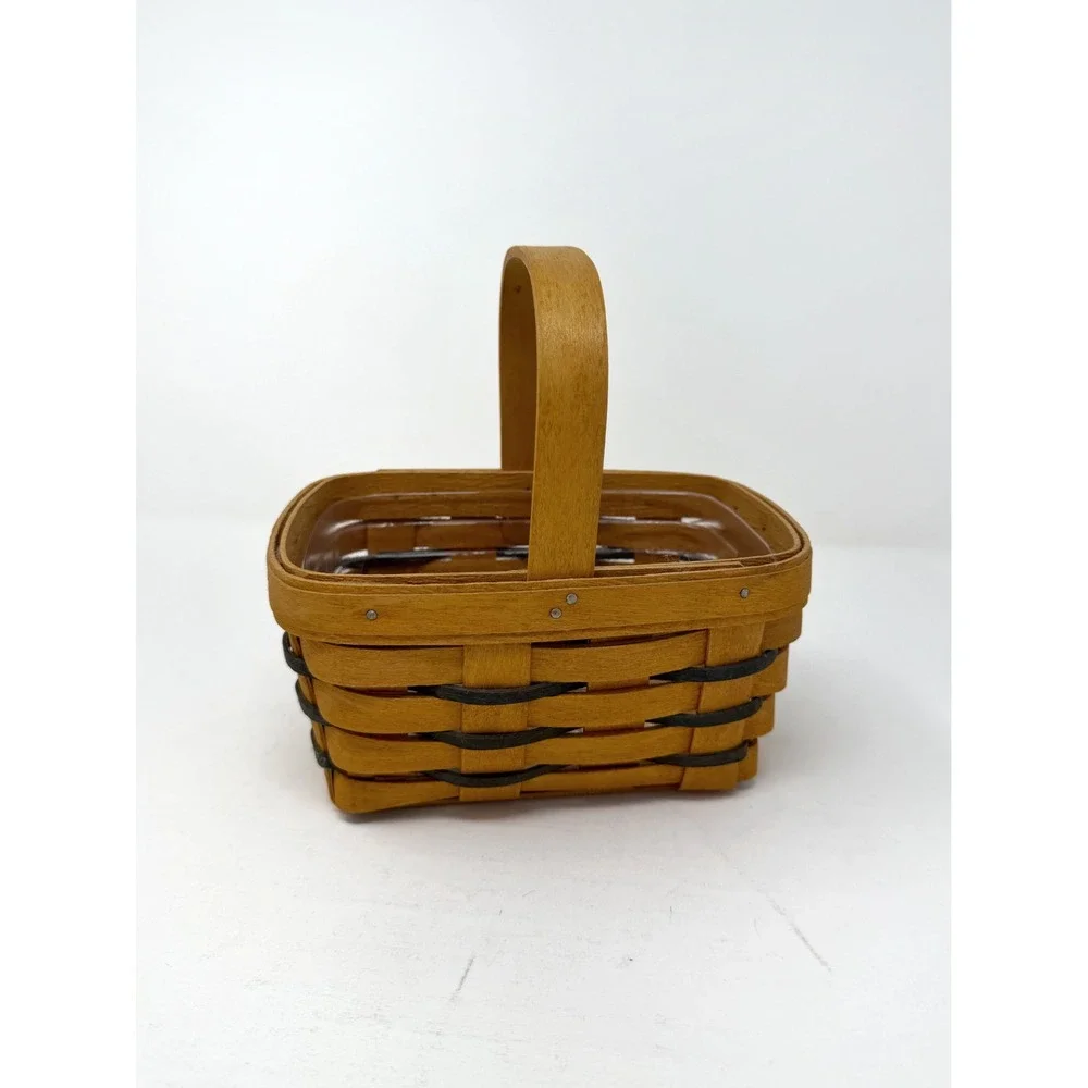 1997 Longaberger Mini Chore Basket 10758 Heartland Protector Card Handwoven USA